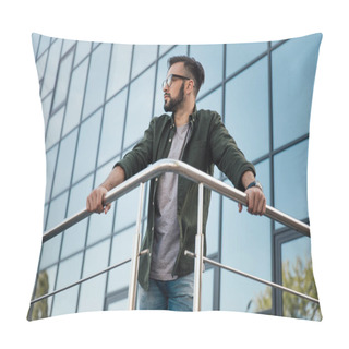 Personality  Young Man In Eyeglasses Pillow Covers