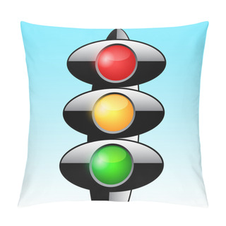 Personality  Traffic Light Vector Design Pillow Covers
