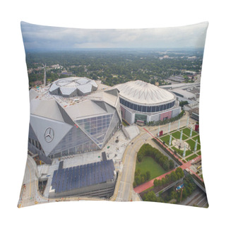 Personality  Atlanta Georgia Dome And Mercedes Benz Stadium Pillow Covers