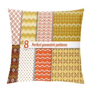 Personality  A Set Of Seamless Zig Zag And Patterns With Dots. Pillow Covers