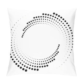 Personality  Dotted, Dots, Speckles Abstract Concentric Circle. Spiral, Swirl, Twirl Element.Circular And Radial Lines Volute, Helix.Segmented Circle With Rotation.Radiating Arc Lines.Cochlear, Vortex Illustration Pillow Covers