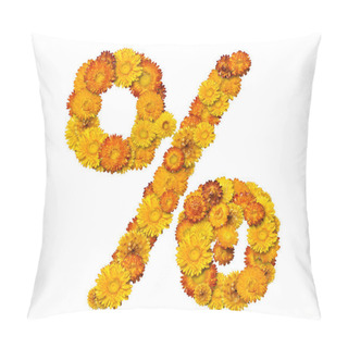 Personality  Alphabet From Yellow And Orange Flowers Pillow Covers