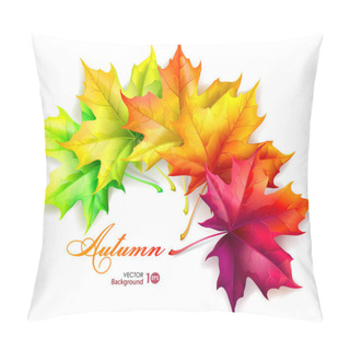 Personality  Set Of Autumn Leaves Of Maple. Pillow Covers