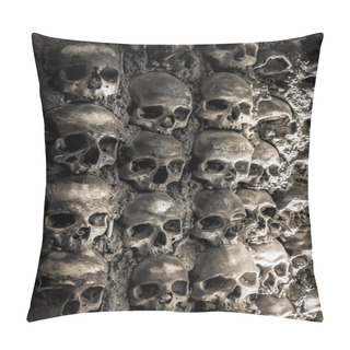 Personality  Wall Full Of Skulls And Bones Pillow Covers