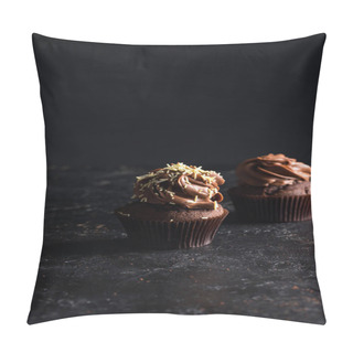Personality  Chocolate Cupcakes With Frosting Pillow Covers