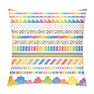 Personality  Rainbow Colored Decorations. Pillow Covers