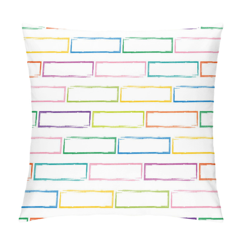 Personality  Stylized multicolor brick wall pattern pillow covers