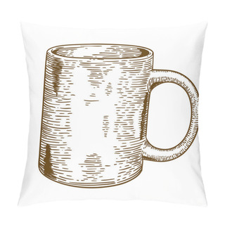 Personality Engraving Antique Illustration Of Mug Pillow Covers