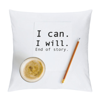 Personality  Coffee On Paper With Pencil Pillow Covers