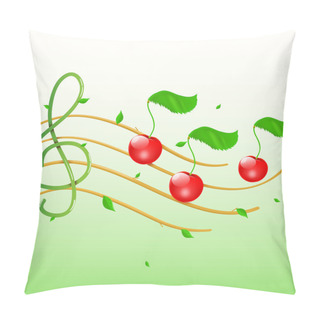 Personality  Summer Musical Banner.Vector Pillow Covers