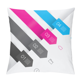 Personality  Vector Colorfully Template. Four Clean Arrows With Place For You Pillow Covers