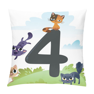 Personality  Collection Number For Kids: Farm Animals - Number 4, Cats Pillow Covers