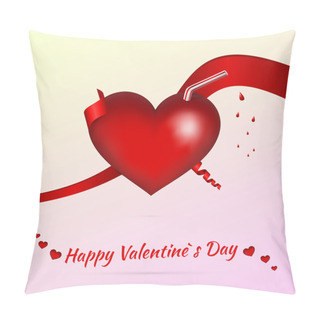 Personality  Vector Valentine Background With Cocktail Pillow Covers