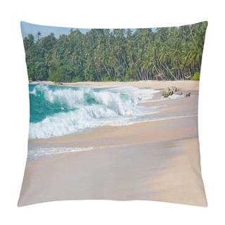 Personality  Green Wave Whith White Seafoam Closeup Pillow Covers