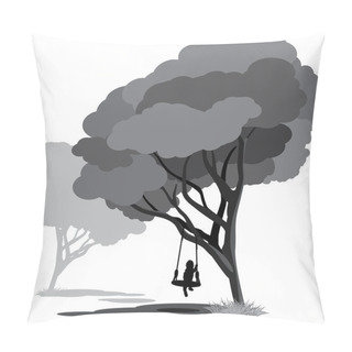 Personality  Lonely Child On A Swings In The Park Pillow Covers