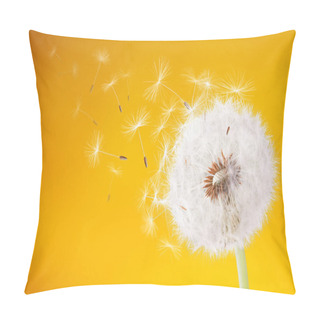 Personality  Dandelion Flying On Yellow Background Pillow Covers