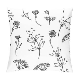 Personality  Seamless Pattern With Herbs Pillow Covers