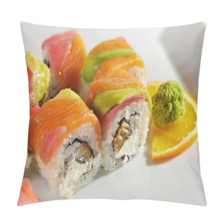 Personality  Rainbow Roll Pillow Covers