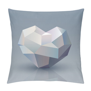 Personality  Vector Illustration Of Geometric Heart. Pillow Covers