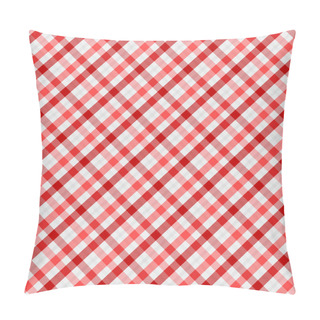 Personality  Tartan Pattern In Red And White . Texture For Plaid, Tablecloths, Clothes, Shirts, Dresses, Paper, Bedding, Blankets, Quilts And Other Textile Products. Vector Illustration EPS 10 Pillow Covers