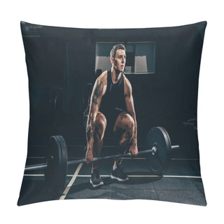 Personality  Sportsman Lifting Barbell  Pillow Covers
