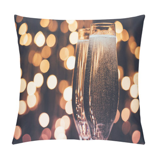 Personality  Glasses Of Champagne With Bubbles  Pillow Covers