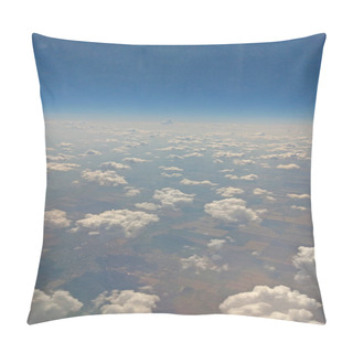 Personality Airplane Wing View Out Of The Window On The Cloudy Sky Backgroun Pillow Covers