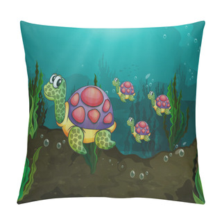 Personality  Underwater Turtles Pillow Covers