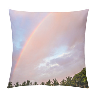 Personality  Rainbow Over The Tropical Forest  Pillow Covers