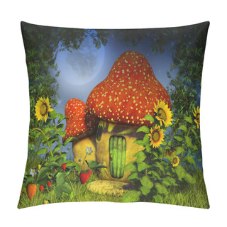 Personality  Fantasy Mushroom House Pillow Covers
