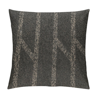 Personality  Black Granite Background, With Abstract Geometric Pattern, Top View Pillow Covers