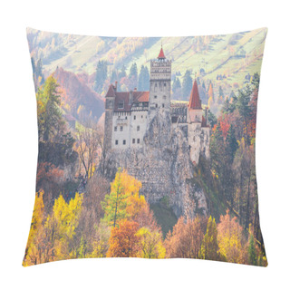 Personality  Bran Castle In Autumn Season, Brasov Landmark, Transylvania, Romania Pillow Covers
