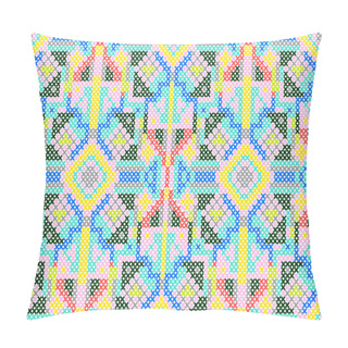 Personality  Cross-stitch Ethnic Seamless Pattern Pillow Covers