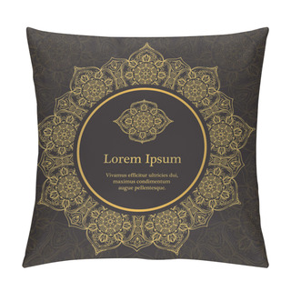 Personality  Gold And Black Invitation Template Pillow Covers