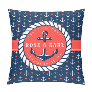 Personality  Nautical Wedding Invitations. Pillow Covers