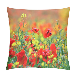 Personality  Summer Poppy Field Pillow Covers