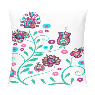 Personality  Folk Flower Blossom Vignette Pillow Covers