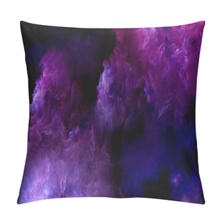 Personality  Abstract Pink And Blue Beautiful Fractal Background In The Form Of Clouds And Feathers And Is Suitable For Use In Projects Of Imagination, Creativity And Design. Pillow Covers