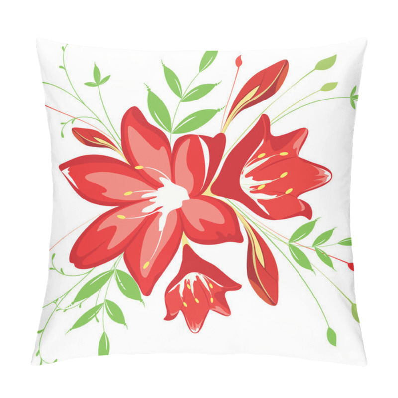 Personality  bouquet of flowers, vector illustration pillow covers