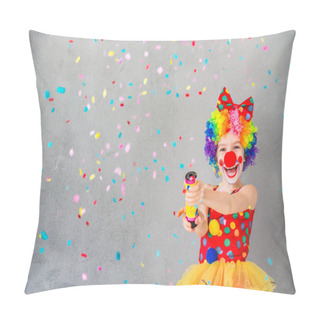 Personality  Funny Kid Clown Playing Indoor Pillow Covers