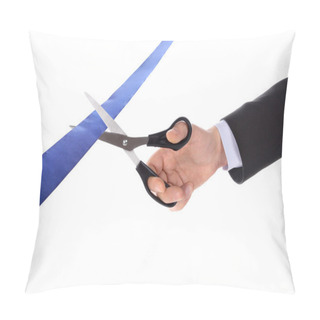Personality  A Man Cutting A Ribbon Pillow Covers