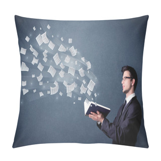 Personality  Young Man Holding Book  Pillow Covers