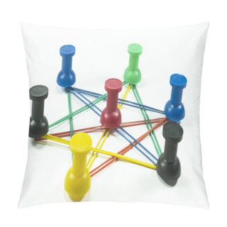 Personality  Push Pins Connected Pillow Covers