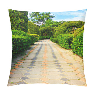 Personality  Pathway In Garden Design. Pillow Covers