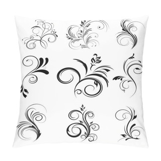 Personality  Floral Design Elements Pillow Covers