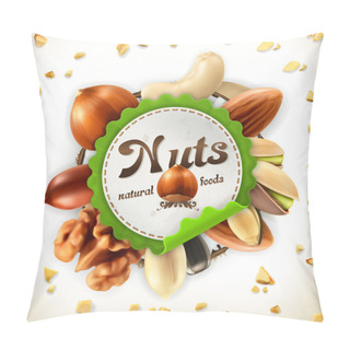 Personality  Nuts Vector Label Pillow Covers