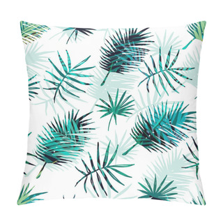 Personality  Seamless Exotic Pattern With Tropical Palm Leaves. Pillow Covers