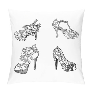 Personality  Female High-heeled Shoe Pillow Covers