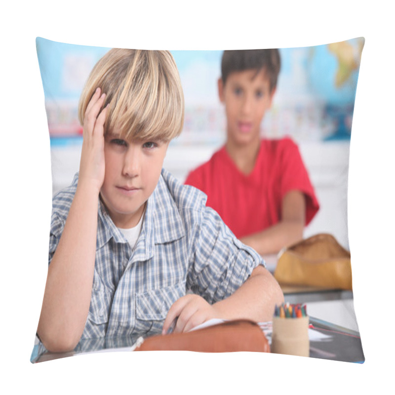 Personality  Two kids in classroom pillow covers
