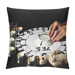 Personality  Spiritualistic Seance By Candlelight Close-up Pillow Covers